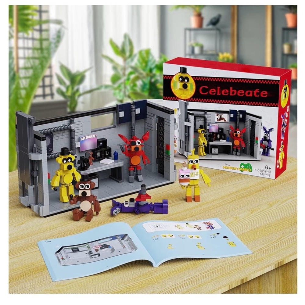 Five Nights Security Room Building Set,Fazbear Fredy Monster Action Figures